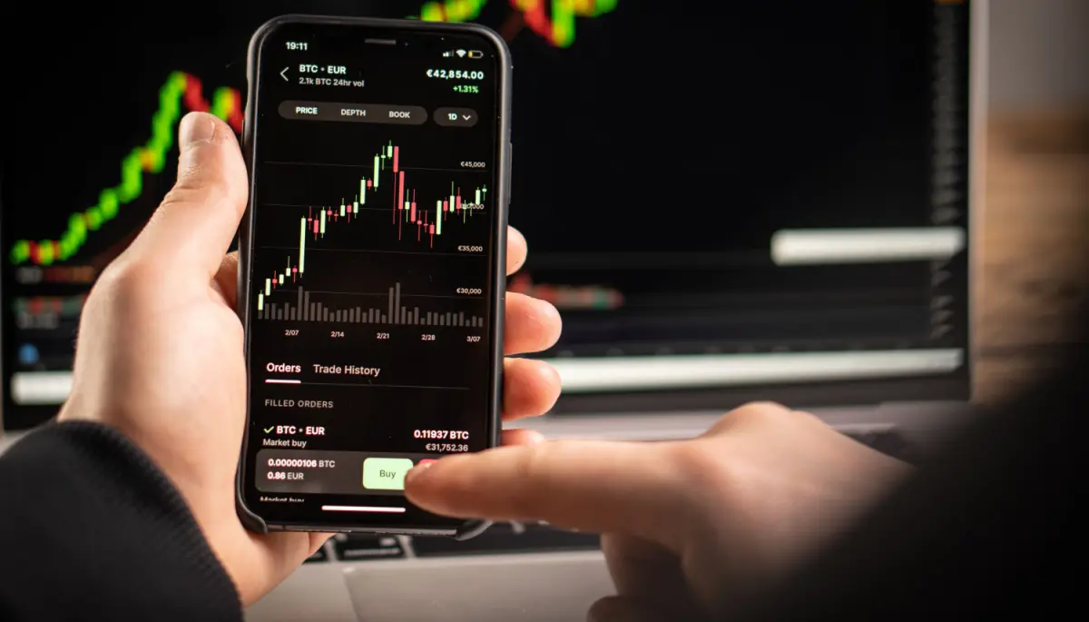 Bitcoin-koers-euro-telefoon